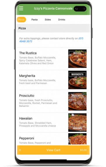 customer-app-izzys-pizzeria